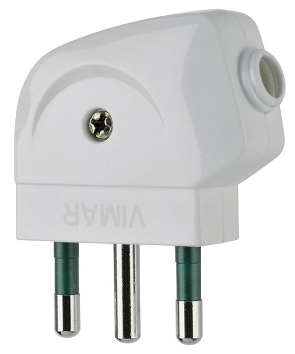 Outlet: Italian Standard, White 90-Degree, Sicury, 250V, 16A