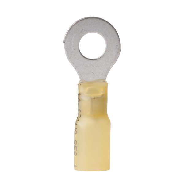 Ancor 12-10 1/4 Ring Terminal Heat Shrink Yellow 100 pack