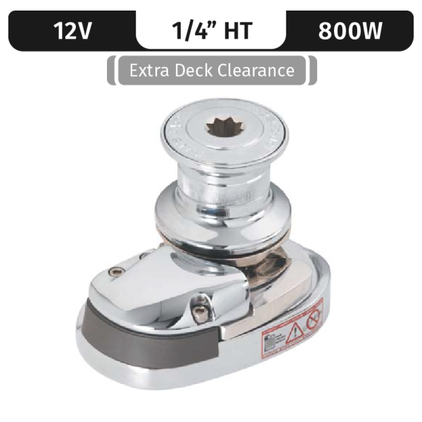 PROJECT 500/X1, 12VDC, 800W CAPSTAN, LONG SHAFT, 1/4"HT GYPSY