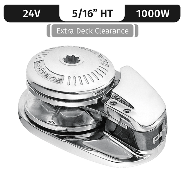 PROJECT 1000/X2, 24VDC, 1000W LOW-PROFILE, LONG SHAFT, 5/16"HT GYPSY