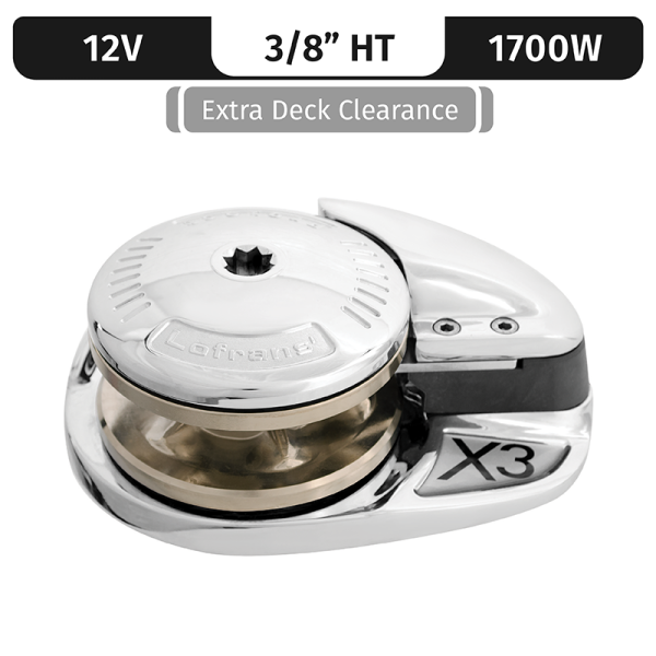 PROJECT 1500/X3, 12VDC, 1700W LOW-PROFILE, LONG SHAFT, 3/8"HT GYPSY