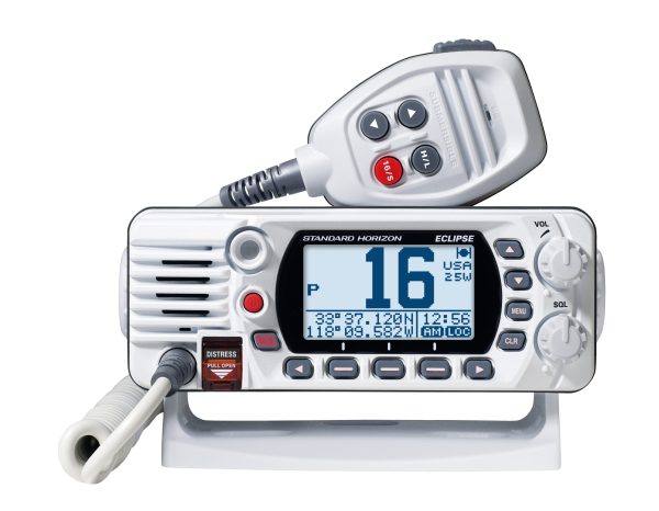 Standard Eclipse GPS White VHF Class D 25 Watt