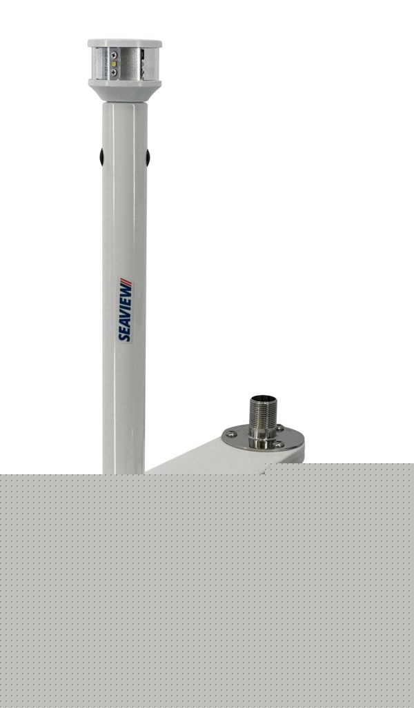 Seaview PMU2A Lightbar Top LED Light on 12in Post and 2 Threaded 1in 14 Bases
