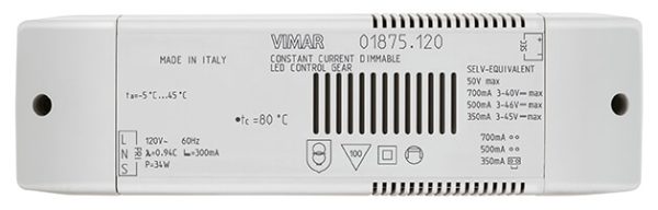 LED Driver, 120V, 60Hz, 350/500/700mA, Dimmable   (universal load master dimmer- i.e VM16559.120)