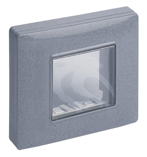 IP55 Cover for Eikon & Plana series, w/ Screws, 2-Module, Granite Grey