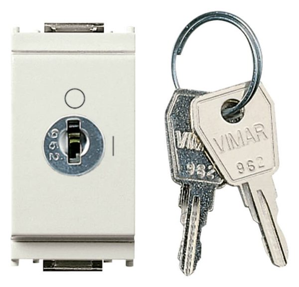 Idea 2P 16AX 1-Way Switch  W/ Key White