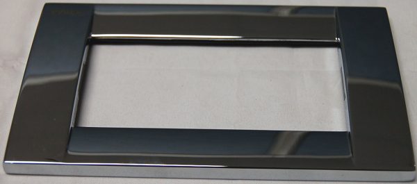 Idea Square Cover Plate, Die-Cast Metal Chrome 36, 6 Modules