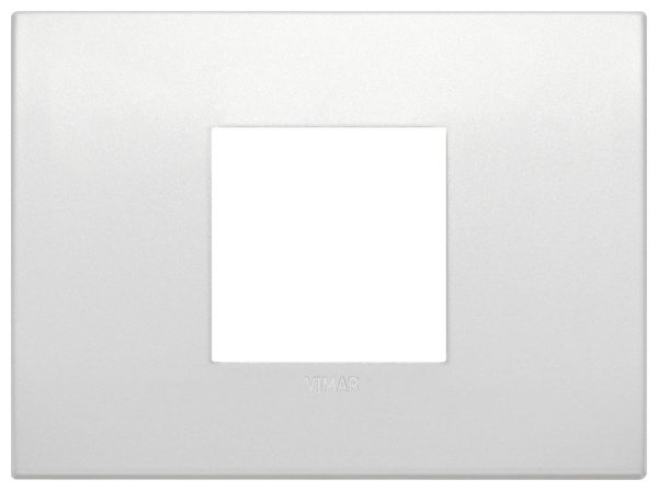 Plate: Metal, Matte Pearl 2M Central, Square, Arke