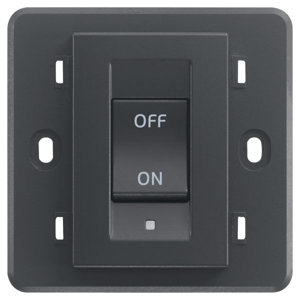Eikon: British Standard 3-Module Plate Needed 2P 32A 1-Way Switch, Grey