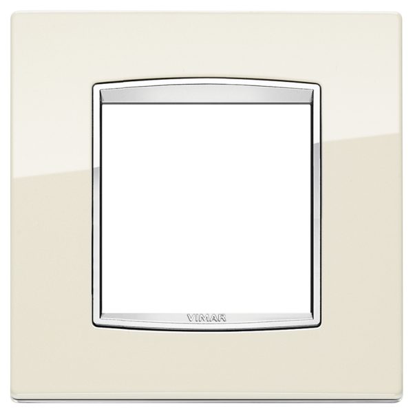 Plate: Metal, Antique White 2M, Square, Eikon