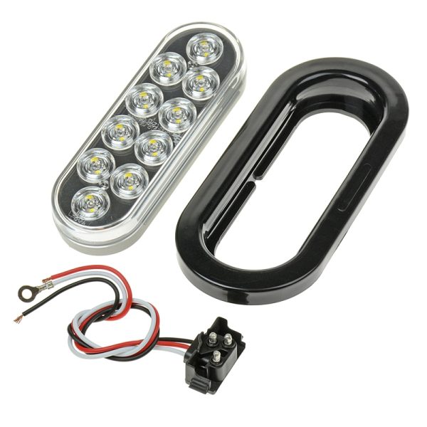 TRAILER CLEAR LIGHT M/LED OVAL W/GRMT - Image 3