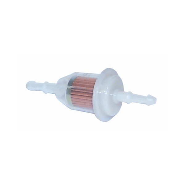 CLEAR INLINE FUEL FILTER - 3/8 BARB