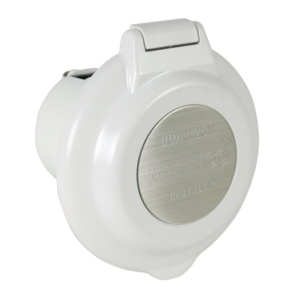 INLET  30A  W/ SS TRIM