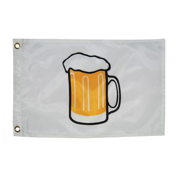 FLAG 12X18 BEER ABOARD