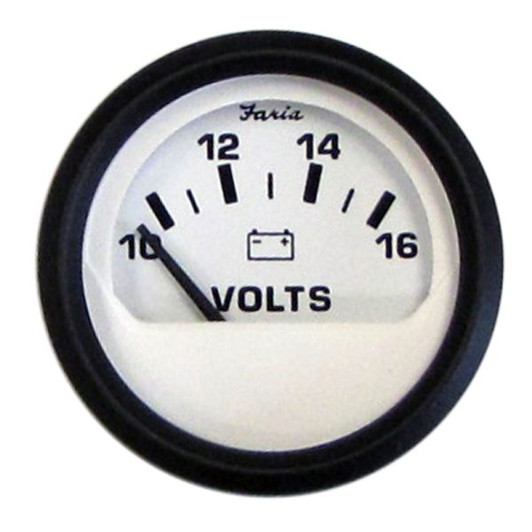 EURO WHT VOLT GAUGE
