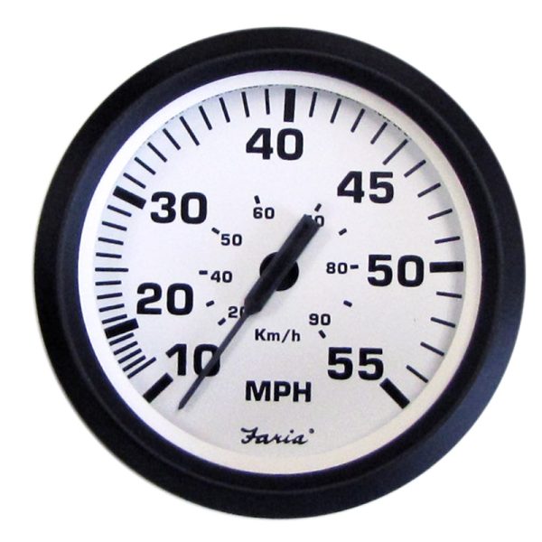 EURO WHT 55 MPH SPEEDO