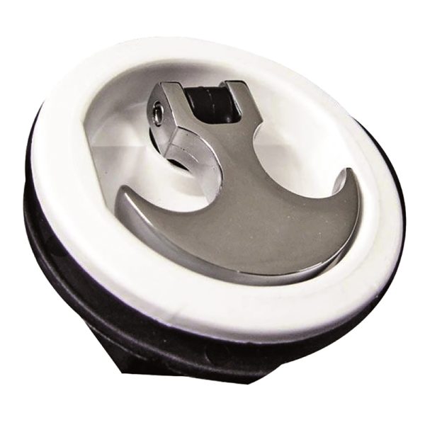 T HANDLE LATCH W/LCK WHT