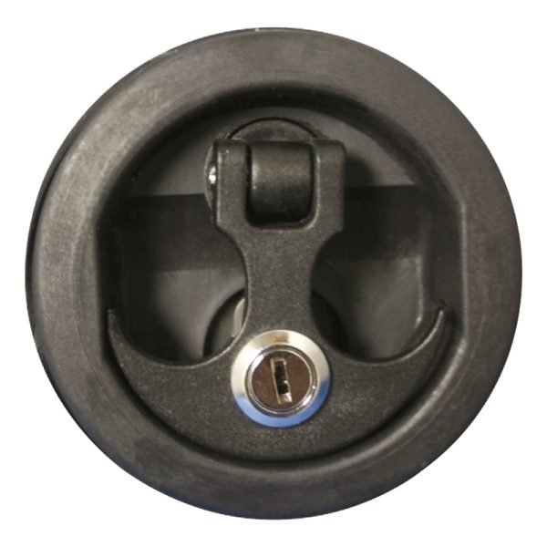 T HANDLE LATCH W/LCK BLK