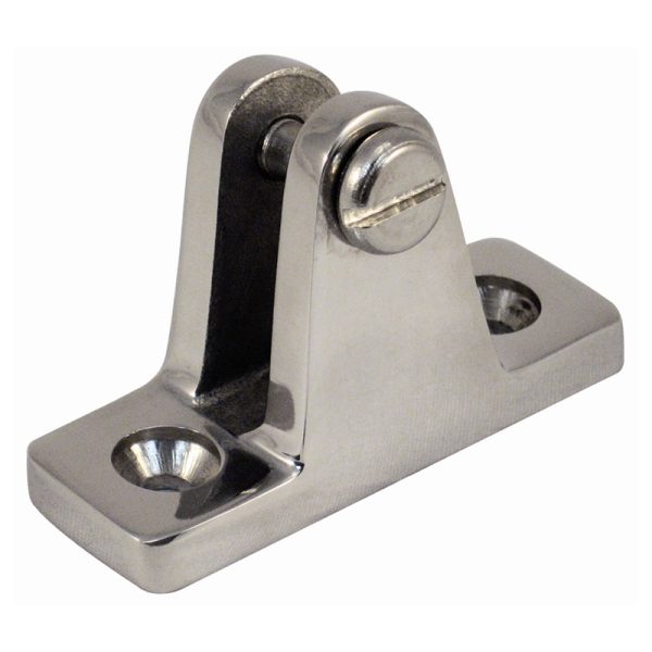 BIMINI TOP DECK HINGE SS ANGLED
